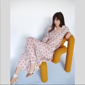 Zara tulip printed flounce dress